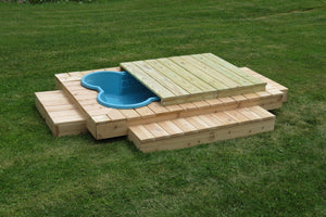Sun Deck Pool Cover for our Deluxe and Simple Bone Pool Deck Designs